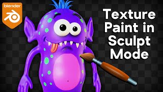 How to Paint in Blenders Sculpt Mode No Textures or UVs Needed [upl. by Nsaj]