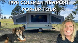 1990 Coleman Newport PopUp Camper Tour [upl. by Yenial]