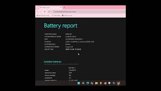 How to Check Battery Health on Windows in 30 Seconds KarthiksTechLab windows cmd windows10 [upl. by Aciret]