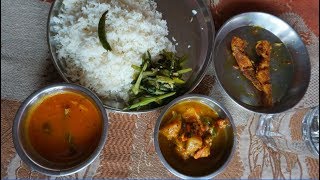 eating pumpkin with Shrimp curry and sea fish fried  eating show with sound [upl. by Milka232]