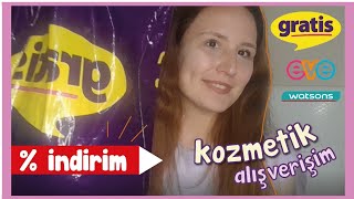 BÜYÜK KOZMETİK ALIŞVERİŞİM Gratis Watsons Eve  Buse Ece [upl. by Kahcztiy]