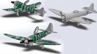 How To Design Hawker Tempest MkII Monocoque Solid Structure Model PART 4 [upl. by Aisatsan]