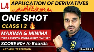 Application Of Derivative Maxima MinimaClass12 By Ashu Sir maths boards class12 maximaminima [upl. by Alameda164]