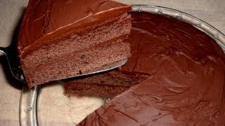 Ultimativer Schokoladenkuchen  Einfaches Rezept für Chocolate Fudge Cake [upl. by Moraj898]