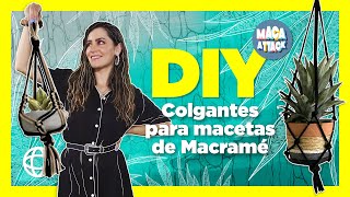 Cómo hacer un colgante DIY de macramé para tus macetas ¡muy fácil [upl. by Neehcas]