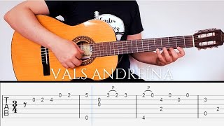 Vals Andreína TABS  PDF  Antonio Lauro  Guitarra Carlos Suárez [upl. by Ardnusal]