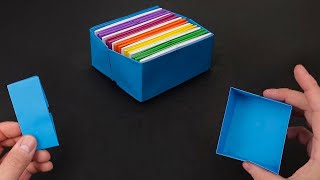 how to make paper box origamipaper box origamieasy origamidiy boxorigamipaper craftboxpaper [upl. by Anaerda92]