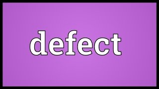 Defect Meaning [upl. by Lienaj]