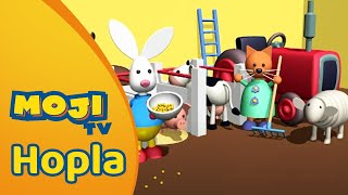 PUZZELEN MET HOPLA 🧩  HOPLA 🐇  Nederlandse Kinderseries  MojiTV [upl. by Pachston]