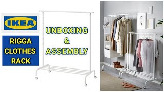 How to Assemble IKEA RIGGA CLOTHES RACK Stand  Ikea Assembly Video  IKEA Mumbai  DIY Furniture [upl. by Adnerol]