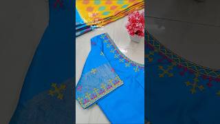 Custmized kutch work machine embroidery blouse design nandhini nandhusfashionhut blousedesign [upl. by Ninazan]