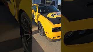 Yellow Pennzoil Demon Found from the Dodge Commercial 😳 hellcat demon racing pov supercars [upl. by Sedlik]