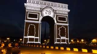 Arc de Triomphe pour la 100ème Arrivée Tour de France [upl. by Knutson298]