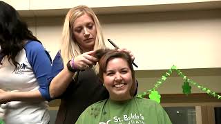 3 Women got headshave for charity by gorgeous blond barber [upl. by Stetson]