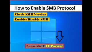 How to EnableDisable SMB Protocol in Windows 8  Windows 10  Windows Server OS [upl. by Remle]