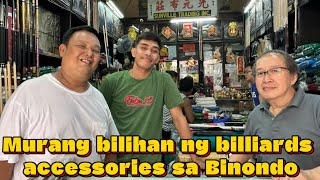 Murang Bilihan ng Billiards Accessories sa Binondo Manila  Billiard cue Stick Cue ball etc [upl. by Gutow444]