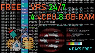 Cara Membuat VPS Mining Gratis 4 vCPU  8 GB RAM  247 [upl. by Kaufman]