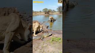 Lions Stuck in Mud Near Crocodile… The Strangest Natural Encounter [upl. by Inman]