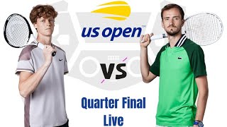 Jannik Sinner vs Daniil Medvedev  Quarter Final US Open 2024 Live [upl. by Bopp]