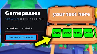 How To Make A GAMEPASS in PLS DONATE 2024 [upl. by Asyle949]