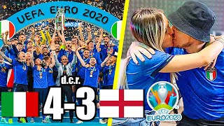 ITALIA vs INGHILTERRA 43  CAMPIONI D EUROPA EURO 2020 REAZIONE ai RIGORI [upl. by Maxa]