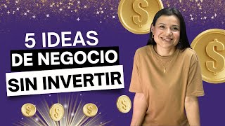 5 IDEAS DE NEGOCIO RENTABLES 😱 SIN INVERTIR EN 2024 [upl. by Airolg949]