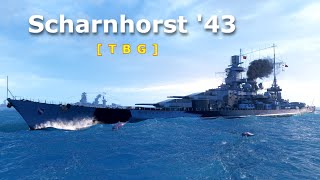 World of WarShips Scharnhorst 43  56 Kills [upl. by Hnim]