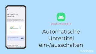 Automatische Untertitel einschalten oder ausschalten Android 14 [upl. by Joy]