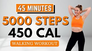 🔥5000 STEPS WALKING WORKOUT🔥WALKING EXERCISE FOR WEIGHT LOSS🔥KNEE FRIENDLY🔥NO JUMPING🔥FAT BURNING🔥 [upl. by Ahsinroc]