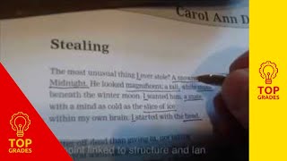 Complete ANALYSIS of Stealing by Carol Ann Duffy [upl. by Macintyre738]