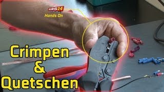 Kabelschuhe crimpen und Verbindungen Quetschen  Tutorial  ARS24 [upl. by Bringhurst]