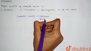 Major function of contractive vacuole is  CLASS 10  LIFE PROCESSES  BIOLOGY  Doubtnut [upl. by Aitsirk]