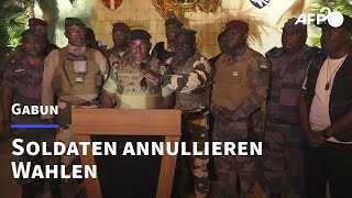 Soldaten in Gabun verkünden quotEnde des Regimesquot  AFP [upl. by Schnorr]