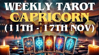 Capricorn Weekly Tarot Reading  November 1117 2024  Resolve Challenges amp Manifest Success [upl. by Hsak]