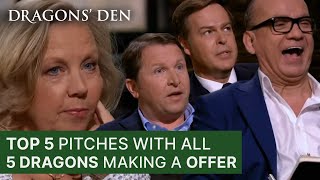 Top 5 Deals Where 5 Dragons Made An Offer  Dragons Den [upl. by Ymmaj]