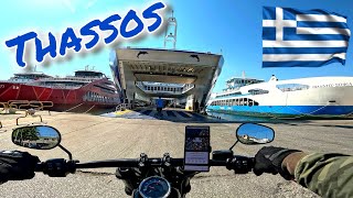 cu MOTOCICLETA spre THASSOS GRECIA [upl. by Arahsal160]