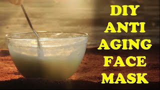 DIY ANTI AGING FACE MASK HOMEMADE  NATURAL FACE MASK FOR WRINKLES [upl. by Lederer965]