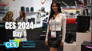 CES 2024 Las Vegas Exhibitor Booth tours and highlights in 4K Day 1 [upl. by Netsrijk]