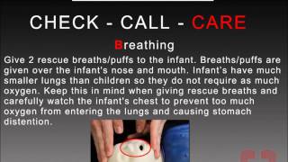 Infant CPR 2010 guidelines training video following New CAB method How to CPR Video [upl. by Dahs]