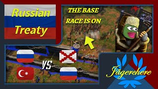 RIVER OF STRELETS  2v2 Treaty with Russian  AOE III DE [upl. by Nide]