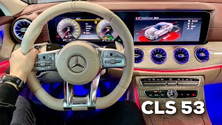 2019 MERCEDES AMG CLS 53 FULL INTERIOR REVIEW Macchiato Beige Nappa Leather [upl. by Salocin]