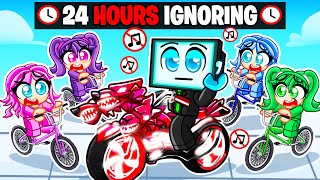 I IGNORED YANDERE GIRLS For 24 Hours In Roblox BIKE OBBY [upl. by Amii606]