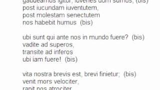 Gaudeamus Igitur  lyrics and words of 3 stanzas in latin [upl. by Sander]