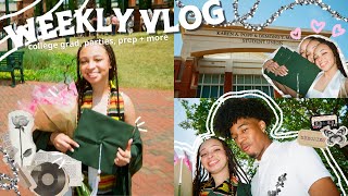 I GRADUATED COLLEGE grad prep family friends grwm shopping gifts amp MORE  weekly vlog ♡ [upl. by Evan]