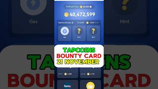 Tap Coin Bounty 21 November  Tap Coin Daily Combo  Tap Coin Today Bounty  Tap Coin ComboTap Coin [upl. by Eedebez]