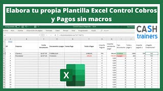 Elabora tu propia Plantilla Excel Control Cobros y Pagos sin macros [upl. by Gayla]