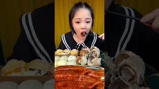 🔥🥓 ASMR MUKBANG Spicy Pork Belly amp Crunchy Bites 매운 삼겹살과 바삭한 소리의 완벽한 조화 🎧😋 ASMR mukbang short [upl. by Lach112]