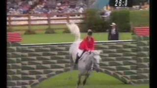 Katie Monaghan Prudent amp Partly Cloudy  1994 Hickstead Derby jumpoff [upl. by Kong]