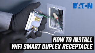 HOW TO INSTALL WiFi Smart Duplex Receptacle  Eaton Mike Holmes Approved [upl. by Perretta192]