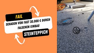 FAIL 30000 € Steinteppich Schaden durch falschen Einbau der Drainage 😫 [upl. by Tatianna]